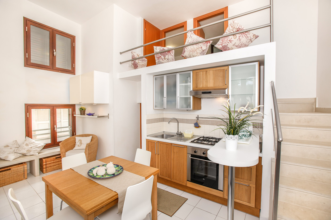 Soggiorno con cucina attrezzata Casa Lido Donnalucata