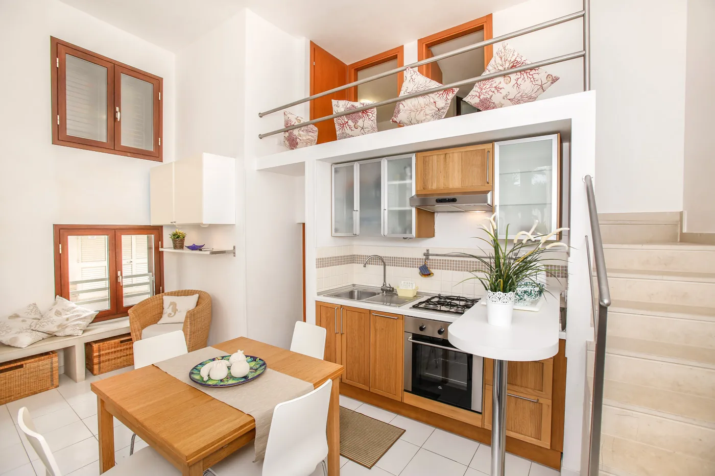 Soggiorno con cucina attrezzata Casa Lido Donnalucata